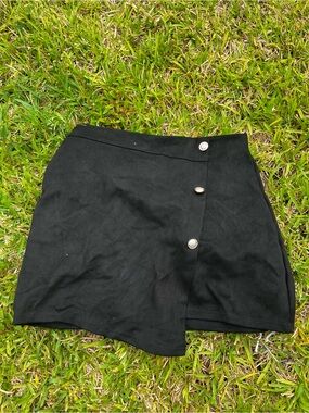 Black Button-Front Women's Skirt